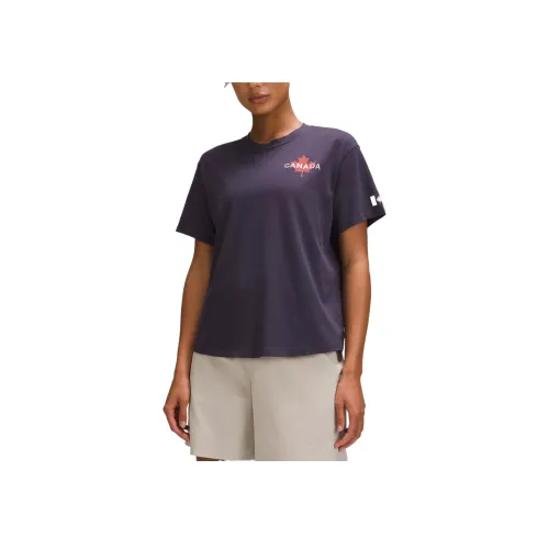 lululemon Team Canada Стандартная T-рубашка Женская Атмосферный Фиолетовый