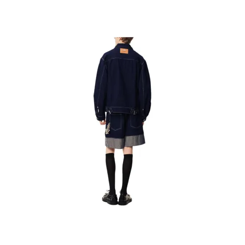 SIMONE ROCHA Индиго Мужские Джинсовые Шорты