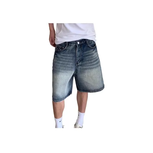 MORii Промытый синий Унисекс Джинсовые шорты