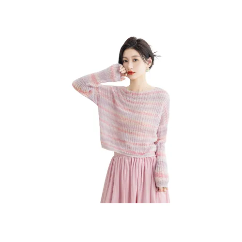 Cypress House Розовый Фиолетовый Полосы Женская Трикотажная