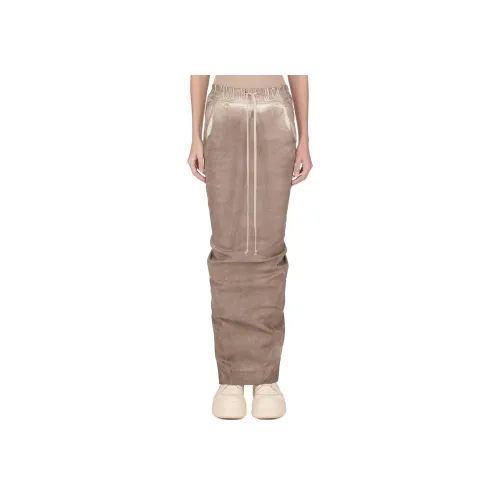 Rick Owens DRKSHDW FW24 Denim Long Skirt Women's Dark Gray Рик Оуэнс DRKSHDW FW24 Деним Длинная Юбка Женская Темно-Серый
