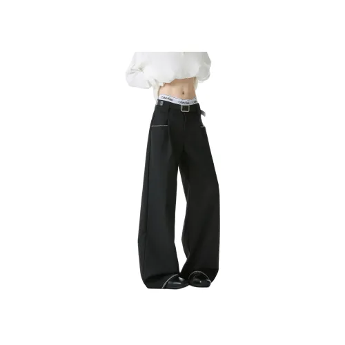 GPOUHO Черные Унисекс Брюки для костюма