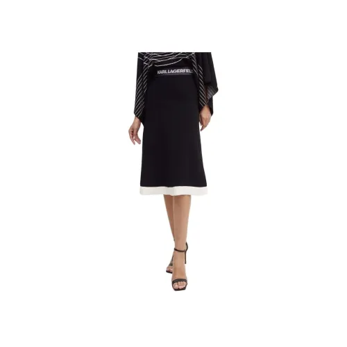 KARL LAGERFELD Повседневный Длинный Юбка Женские Черный