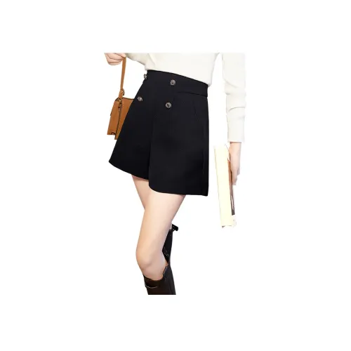 Cypress House Повседневные шорты Женские Черные