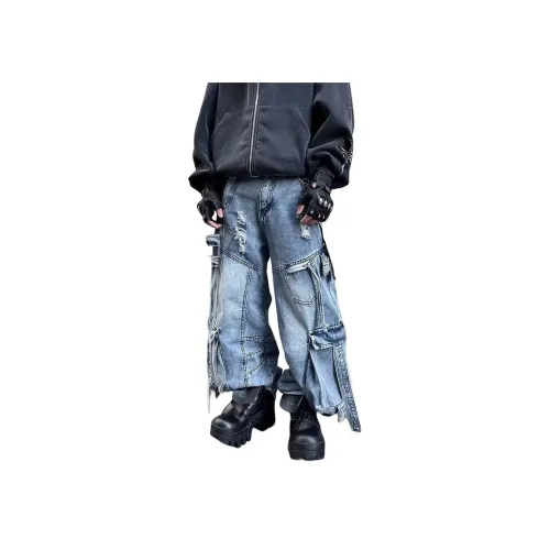 MORii Blue Unisex Jeans MORii Синий Унисекс Джинсы