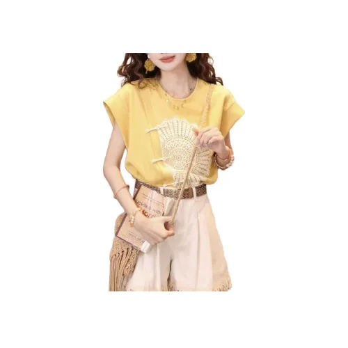 SIXUSICHOU Flutter-Sleeve T-Shirt Женская