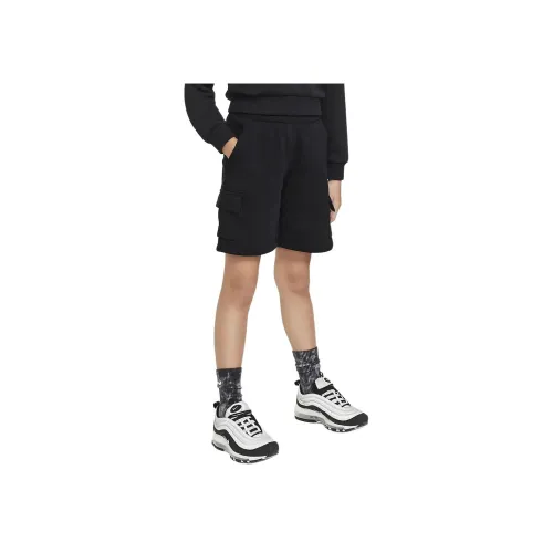 nike Детская одежда Sportswear Club Флис Карго Шорты Детские Черные