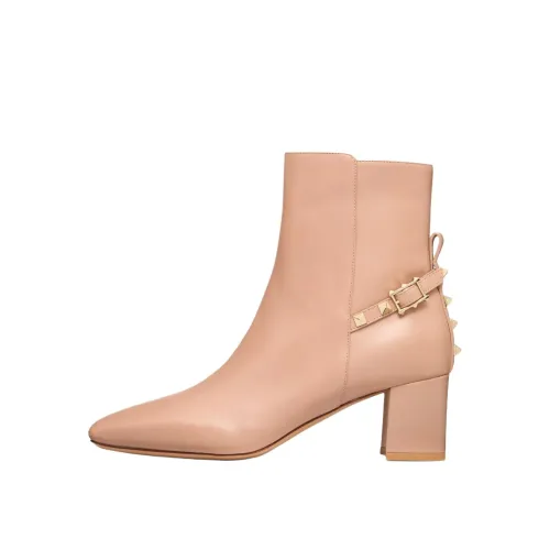 Valentino Rockstud Ботильоны 7 см Женские Розовые