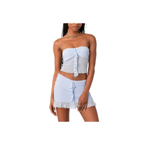 Edikted Solange Рюш Сетка Без бретелек Топ Топ Женские