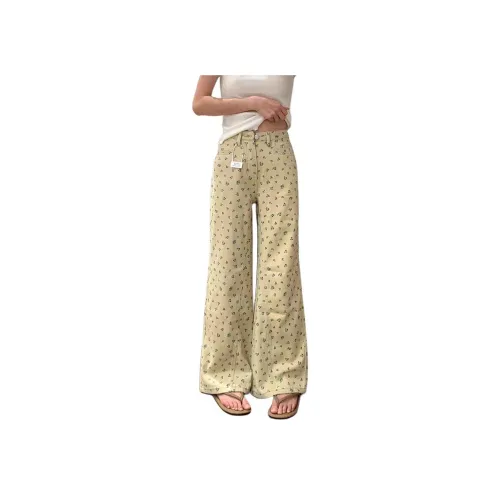 YEARNED Хаки Женские Джинсы