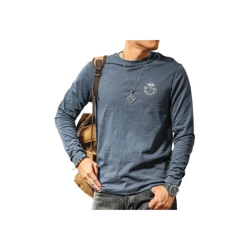 Seasonal Words Azure Синий Мужская T-Рубашка