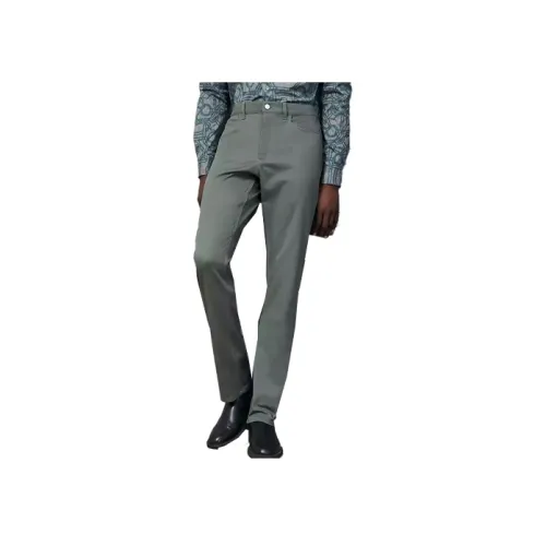 HERMES Серый Зеленый Мужские Джинсы