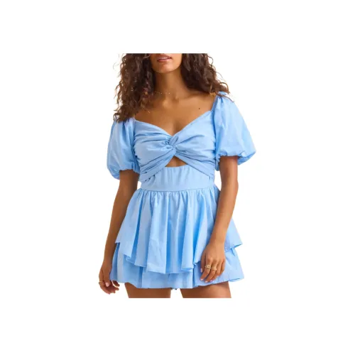 ALTAR'D STATE Melanie Рукав буф Комбинезон Короткий С короткими рукавами Платье Женское