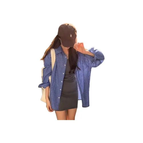 CASTLE WOODS Синий Женские Рубашки