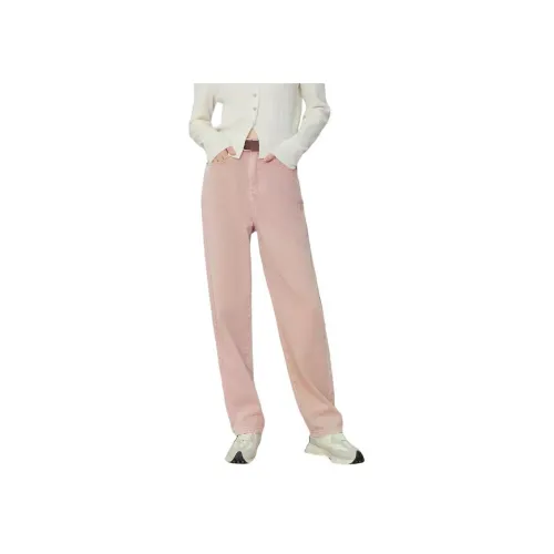 EICHITOO Серо-розовые 04 Женские Джинсы