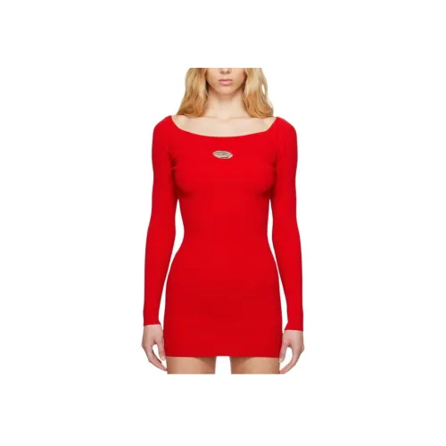 DIESEL Red Женские Длинные Рукава Платья