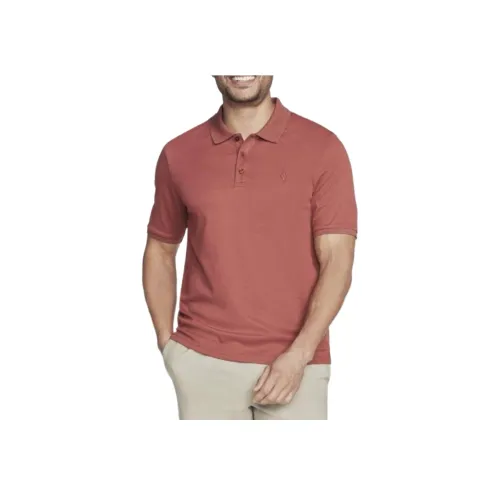 Skechers GO DRI Off Duty Polo Мужской Красный Коричневый BRCK