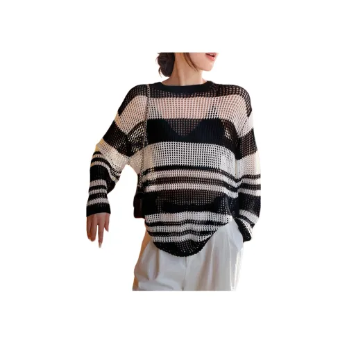 NANING9 Трикотаж Женский Черный Белый