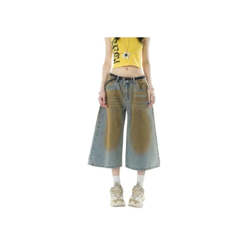 SHIGEYIXIANSHENG Wasteland Blue Unisex Jeans SHIGEYIXIANSHENG Пустошь Синий Унисекс Джинсы