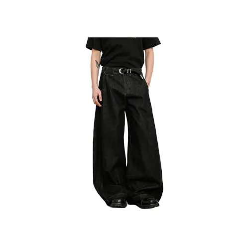 MORii Темно-черные унисекс джинсы