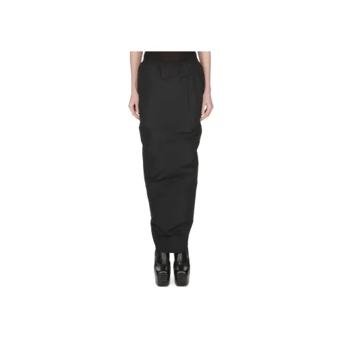 RICK OWENS Черная Женская Повседневная Длинная Юбка