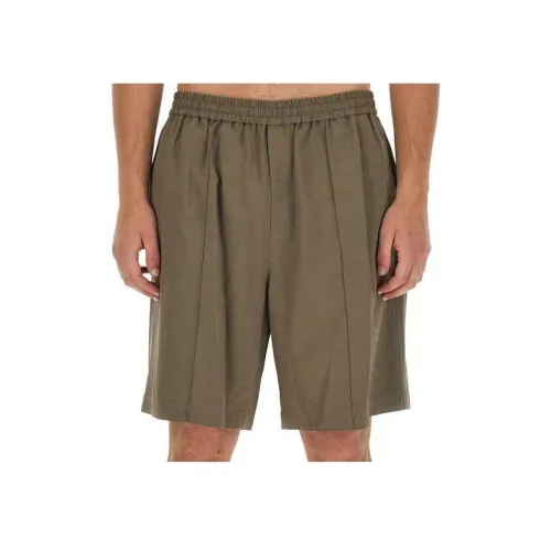 Helmut Lang Коричневые Зеленые Мужские Повседневные Шорты