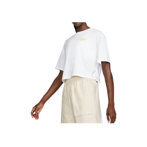 NIKE Белые Женские Короткие Топы