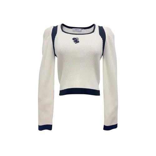 FOREVER 21 Базовый слой облегающий крой свитер женский белый