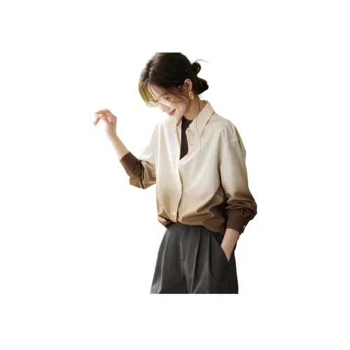 MOHANYIMEI Фундук Молочный Кофейный Женские Рубашки