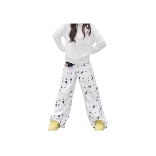 SOCKKEY Белый Унисекс Повседневные брюки