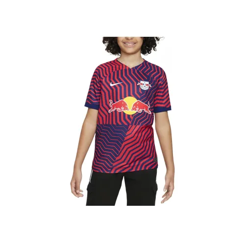 nike Dri Fit RISE 365 RB Лейпциг 2023 24 Stadium Гостевая футболка Глобальный Красный Подростки