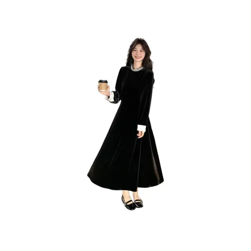 MEXICAN Длинное платье с длинными рукавами женское