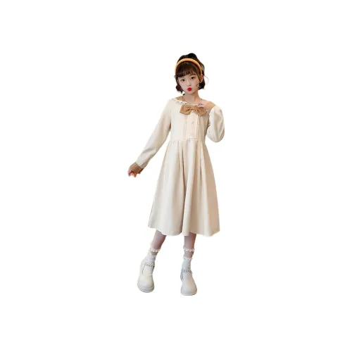 TONYBEAR Платье Женское 2025 Осень Средняя школа Бант Маленький Отложной воротник