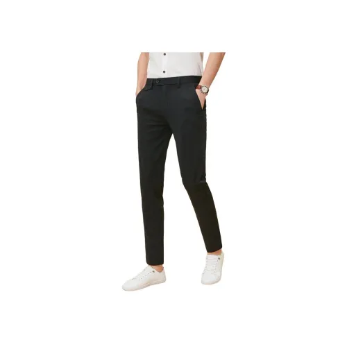 GXZP Черный Клетчатый Мужской Костюм Брюки