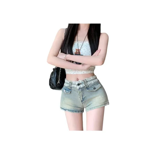 AFGGD Синие Женские Джинсовые Шорты