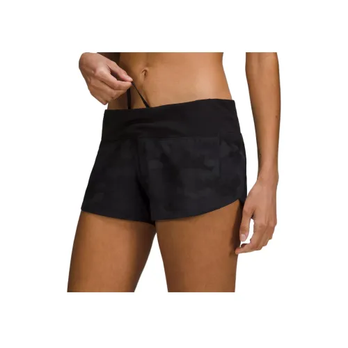 lululemon Speed Up Спортивные шорты Женские Черные