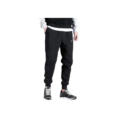 QIAODAN Вязаные спортивные брюки мужские черные