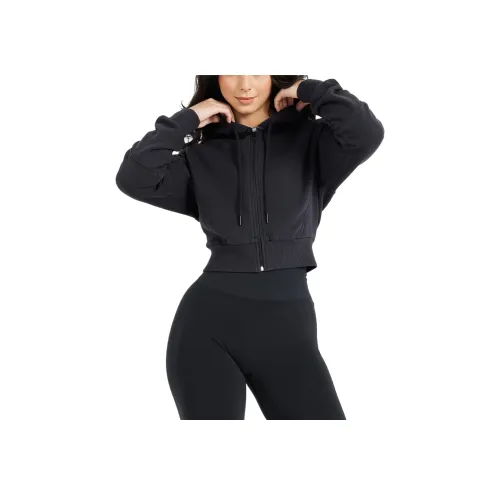 ONER ACTIVE Классический Lounge Укороченный Zip Through Толстовка Свитшот Женский Серый