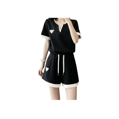 YICHEN Черный Женские Повседневные Костюмы