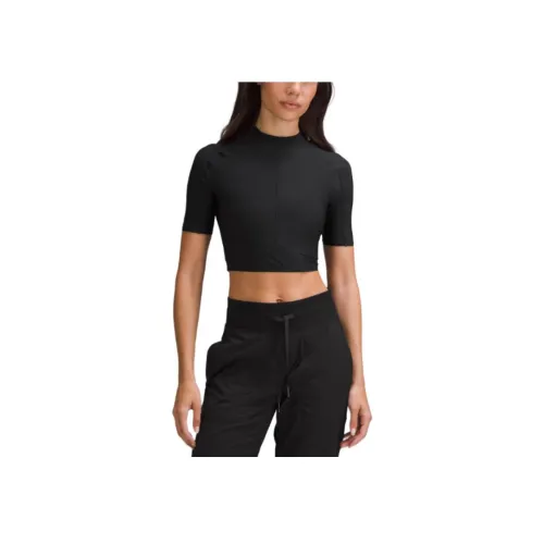 lululemon Тесная футболка T женская черная