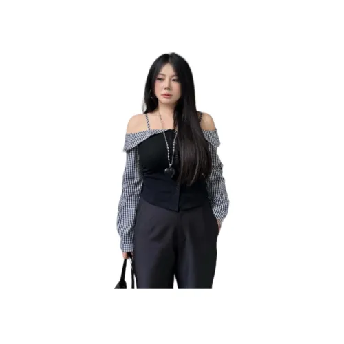 HKPXR Черные Женские T-рубашки