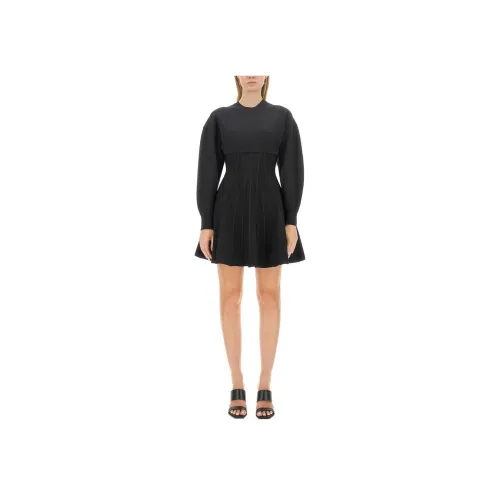 Alexander McQueen Black Женские Длинные Рукава Платья