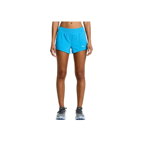 Saucony Небесно-голубые Женские Спортивные Шорты