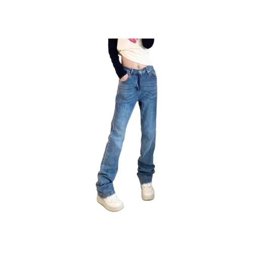 MUCCHIC Свет Лазурный Синий Женские Джинсы