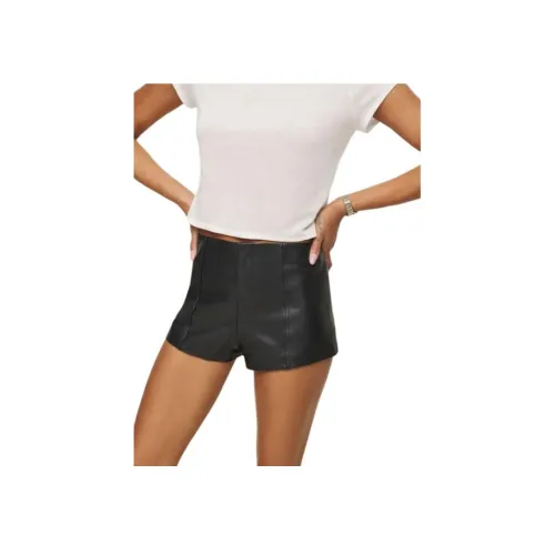 REFORMATION Veda Rory Leather Short Casual Shorts Women's
