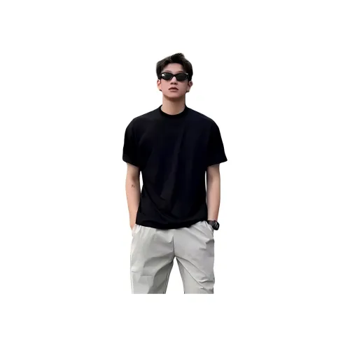 DANJUE T-Shirt Унисекс Элегантный Черный