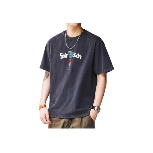 GELANLU Летняя футболка свободный крой унисекс