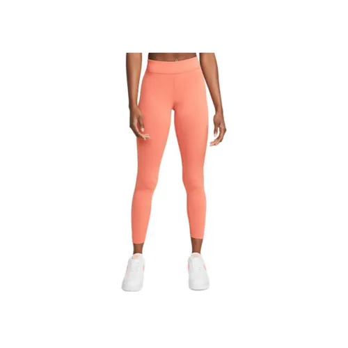 NIKE Апельсиновые Женские Леггинсы