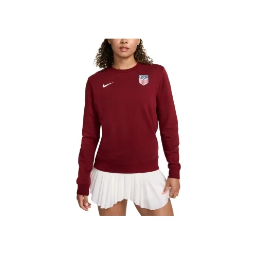 Nike USA Soccer Team Olympic Series USMNT Клуб Флис Толстовка Женские Красный