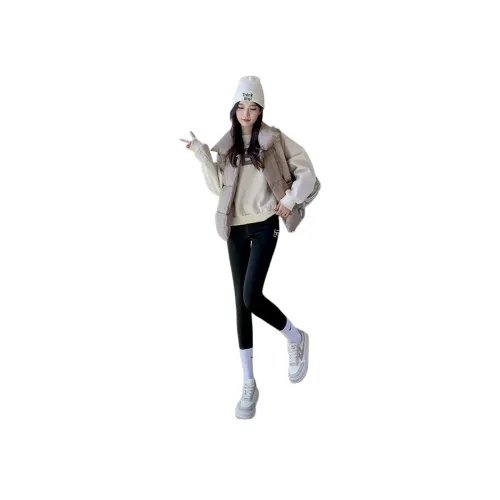 WEIXI Черные Женские Леггинсы